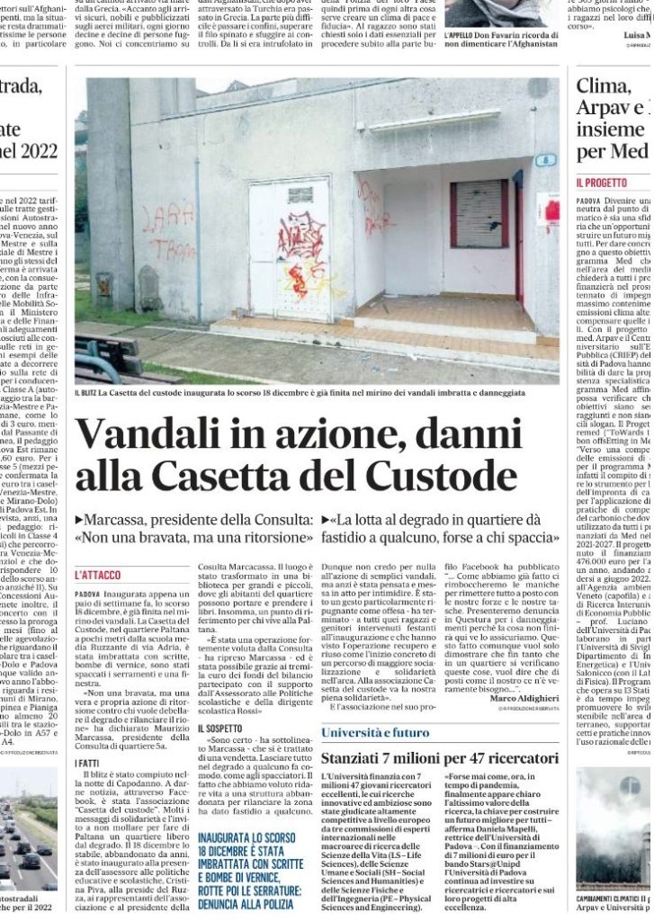 Vandali alla Casetta del Custode 10